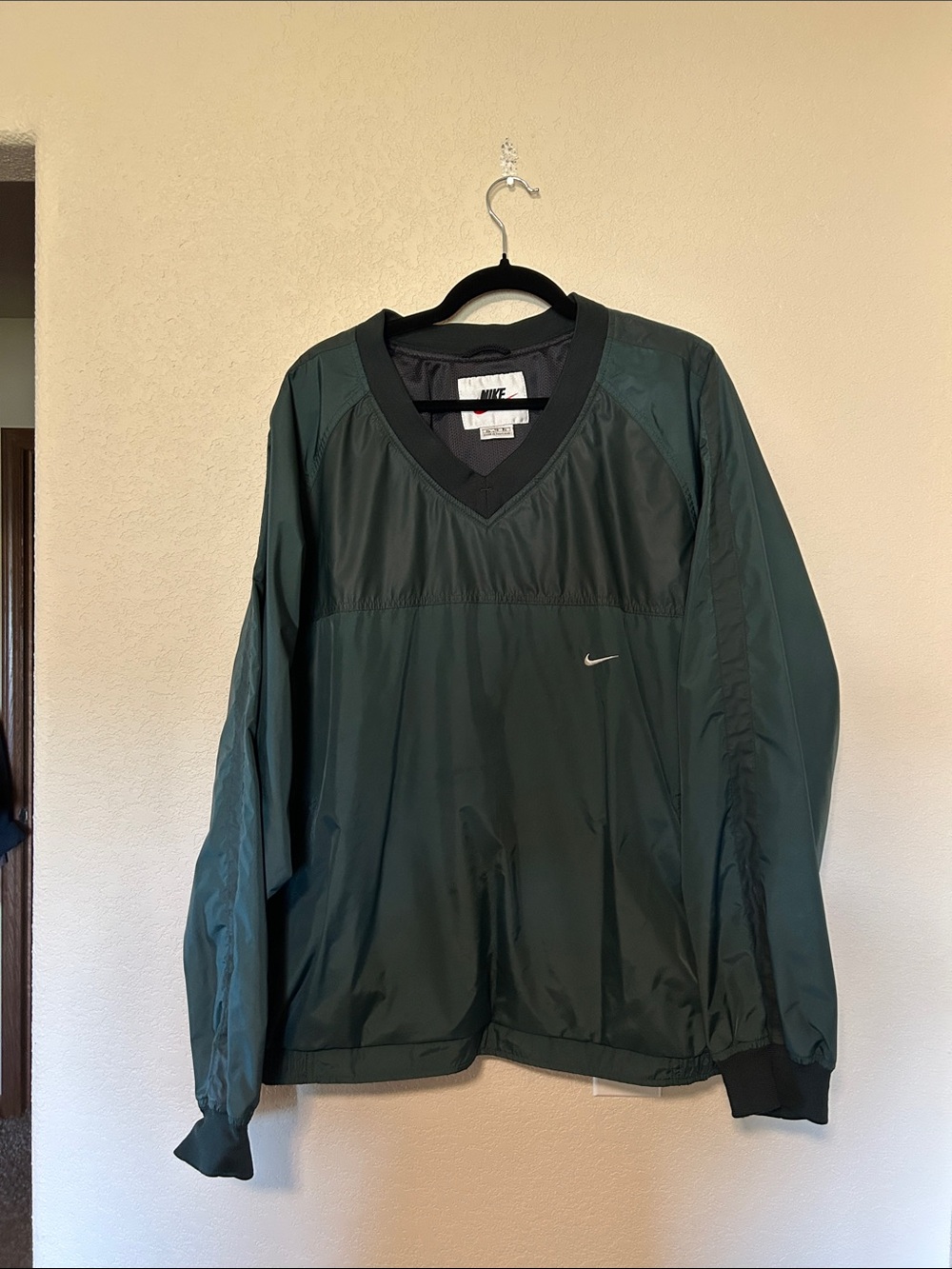 Vintage Y2K Nike Pullover Windbreaker Jacket XL Forest Green 90s 2000s